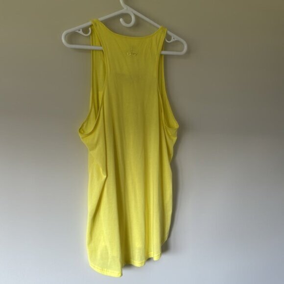 Nike Women Solid Yellow Sleeveless Long Tank Muscle Tee Size XL - Picture 12 of 13